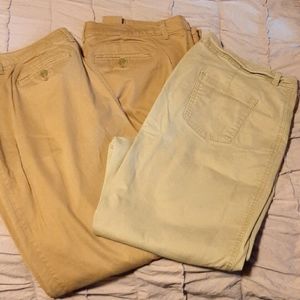 Lot of 3 Khaki Pants